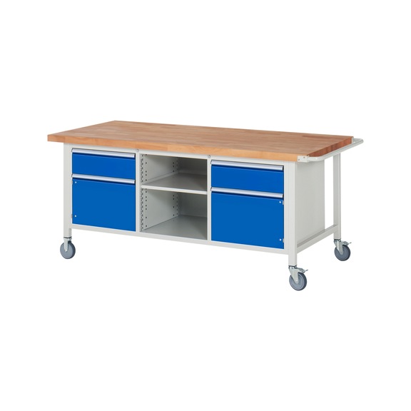 RAU Mobile workbench 8561 2000x900x880 mm 2 drawers partial extension 2 doors - Workbench (system workstation, workshop, other)
