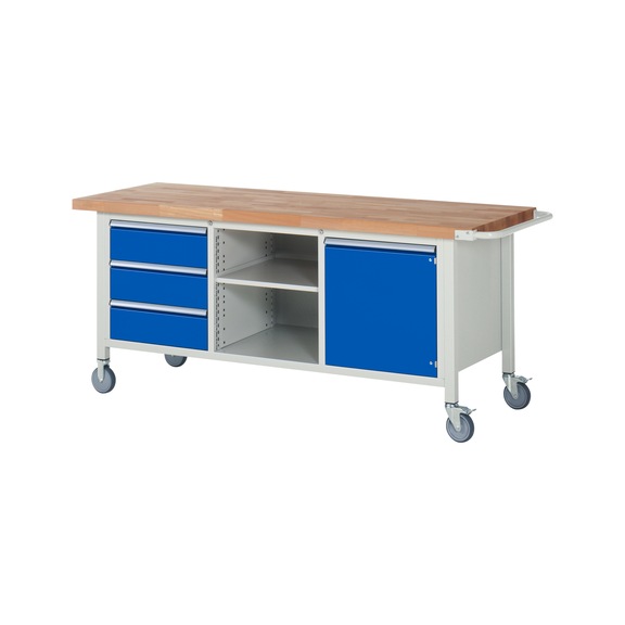 RAU Mobile workbench 8563 2000x700x880 mm 3 drawers partial extension 1 door - Workbench (system workstation, workshop, other)