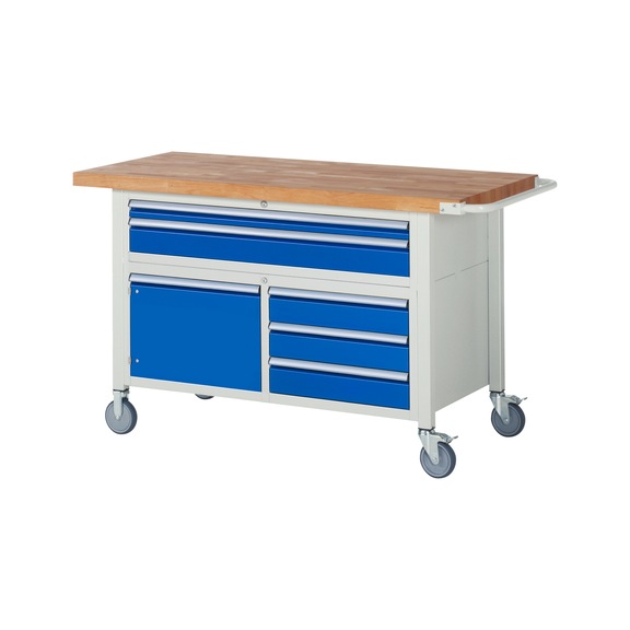 RAU Mobile workbench 8922 1500x700x880 mm 5 drawers partial extension 1 door - Workbench (system workstation, workshop, other)