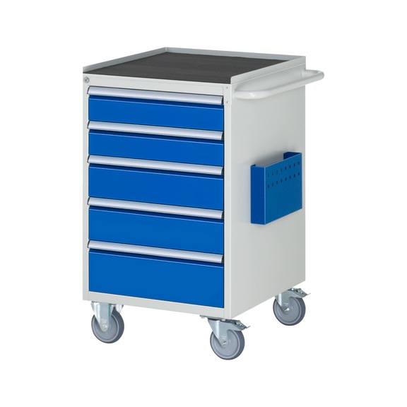 RAU Assembly trolley L5.11 580x650x975 mm 5 drawers partial extension metal top 25 mm - Assembly trolley (workshop)