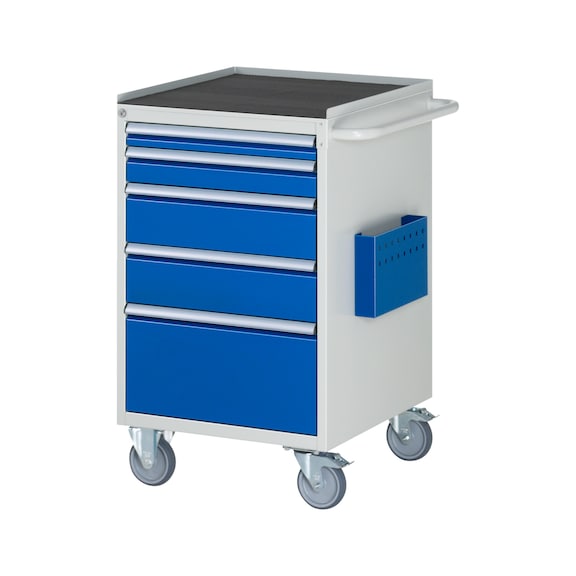 RAU Assembly trolley L5.2 580x650x975 mm 5 drawers partial extension metal top 25 mm - Assembly trolley (workshop)
