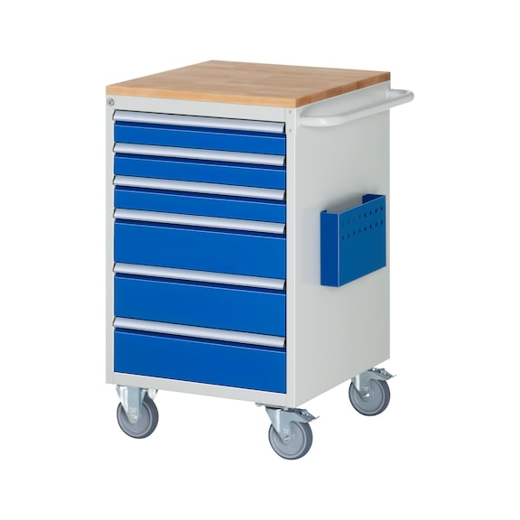 RAU Assembly trolley L5.9 580x650x975 mm 6 drawers, partial extension, beech top 25 mm - Assembly trolley (workshop)