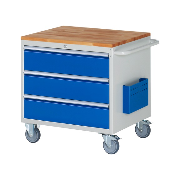 RAU Montagewagen XL3.0 770x650x795 mm 3 Schubladen Teilauszug Buche-Top 25 mm - Montagerollwagen (Werkstatt)