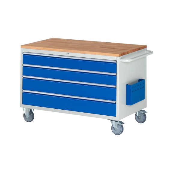 RAU Assembly trolley XXL3.6 1145x650x795 mm 4 drawers, partial extension, beech top 25 mm - Assembly trolley (workshop)