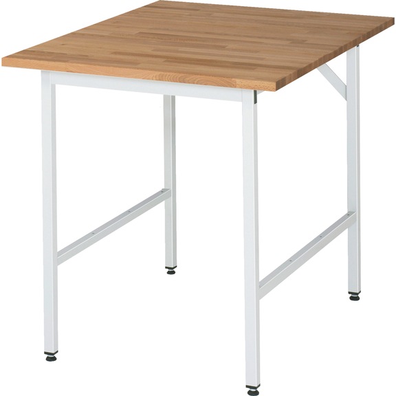 RAU Jerry height-adjustable worktable 750x1000x800-850 mm solid beech top - Work table (technical)
