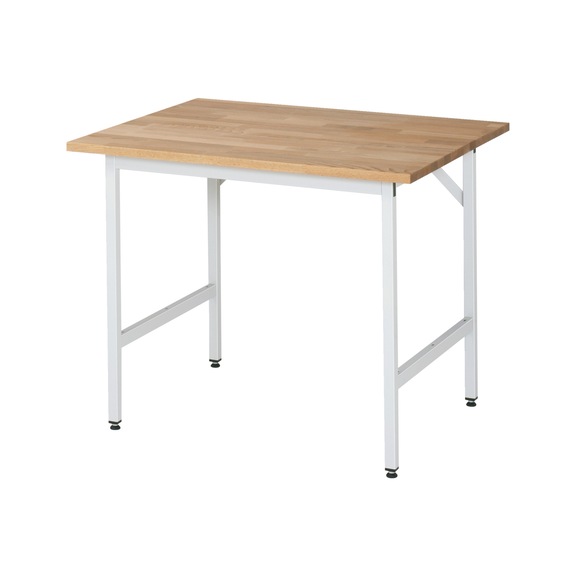 RAU Jerry work table height-adjustable 1000x800x800-850 mm solid beech top - Work table (technical)