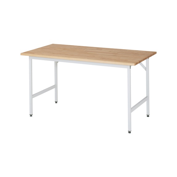 RAU Jerry work table, height-adjustable 1500x800x800-850 mm solid beech top - Work table (technical)
