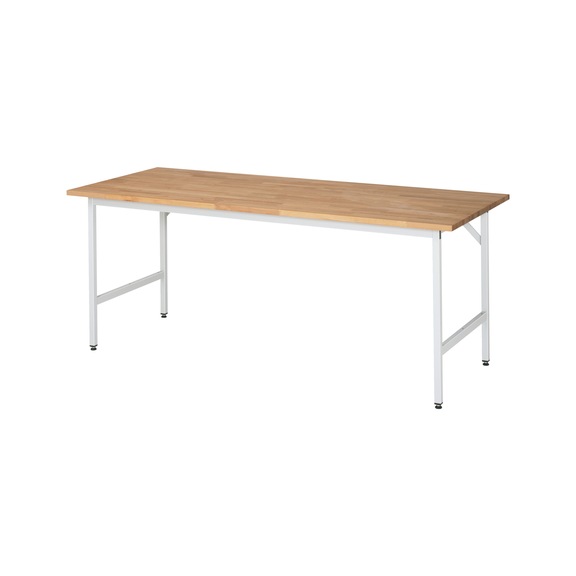 RAU Jerry work table height-adjustable 2000x800x800-850 mm solid beech top - Work table (technical)
