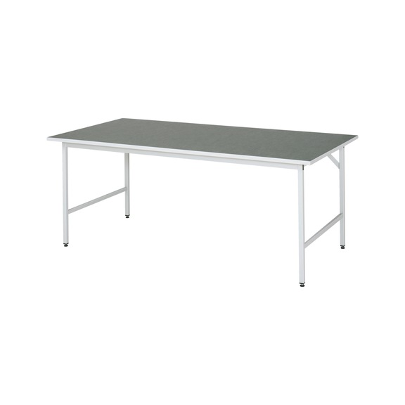 RAU Jerry work table height-adjustable 2000x1000x800-850 mm linoleum top - Work table (technical)