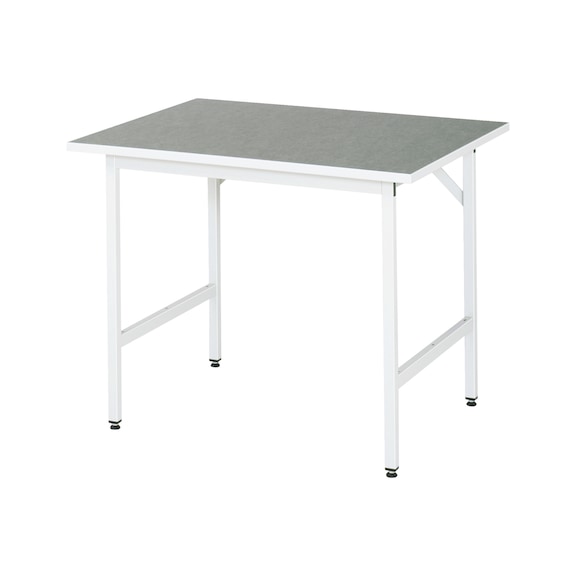 RAU Jerry work table height-adjustable 1000x800x800-850 mm linoleum top - Work table (technical)
