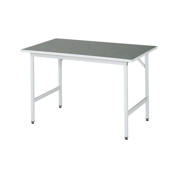 RAU Jerry work table height-adjustable 1250x800x800-850 mm linoleum top - Work table (technical)