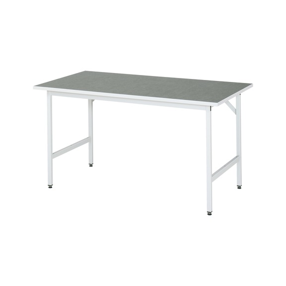 RAU Jerry work table height-adjustable 1500x800x800-850 mm linoleum top - Work table (technical)