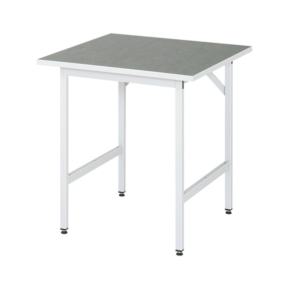 RAU Arbeitstisch Jerry höhenverstellbar 750x800x800-850 mm Linoleum Platte - Arbeitstisch (technisch)