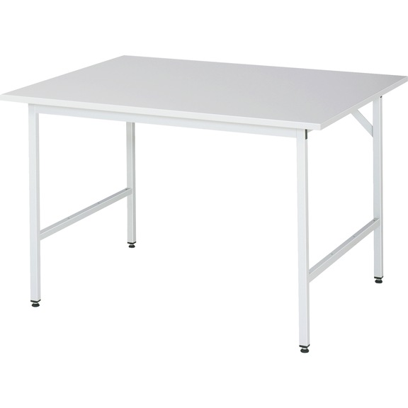 RAU Jerry work table, height-adjustable 1250x1000x800-850 mm melamine resin top - Work table (technical)