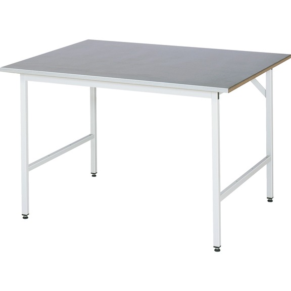 RAU Jerry worktable, height-adjustable 1250x1000x800-850 mm stainless steel plating - Work table (technical)