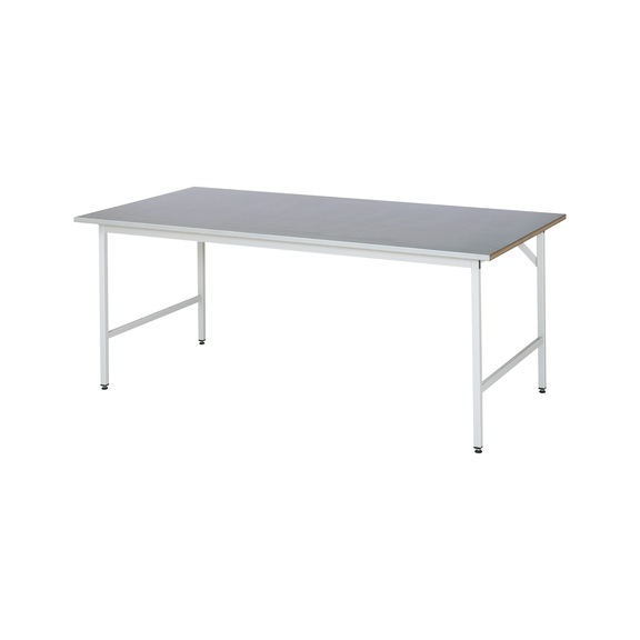 RAU Arbeitstisch Jerry höhenverstellbar 2000x1000x800-850 mm Edelstahlblechbelag - Arbeitstisch (technisch)
