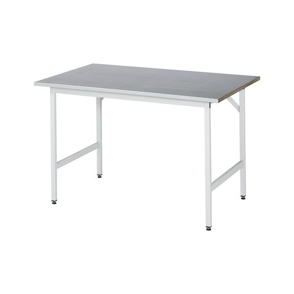 RAU Jerry work table, height-adjustable 1250x800x800-850 mm sheet steel surface - Work table (technical)