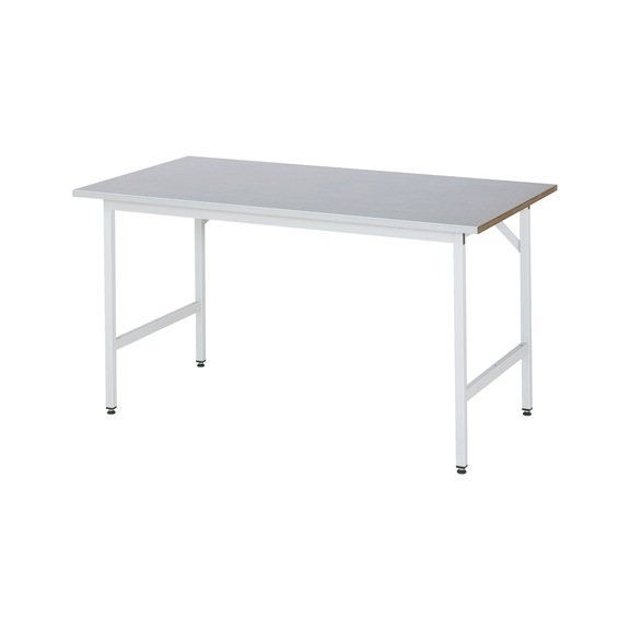 RAU Jerry work table, height-adjustable 1500x800x800-850 mm sheet steel surface - Work table (technical)