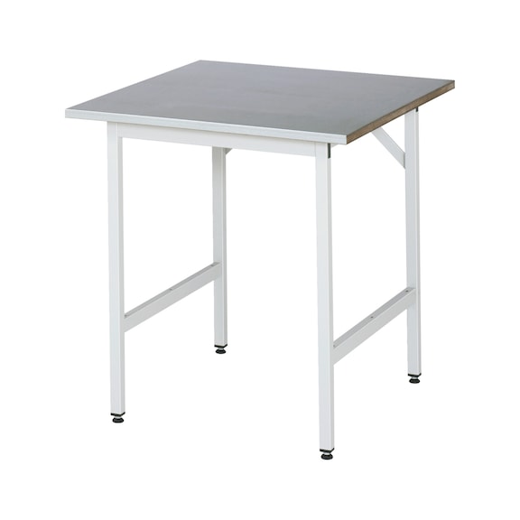 RAU Jerry work table, height-adjustable 750x800x800-850 mm sheet steel surface - Work table (technical)