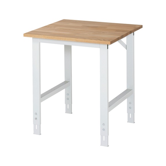 RAU Tom worktable, height-adjustable 750x800x760-1080 mm solid beech top - Work table (technical)