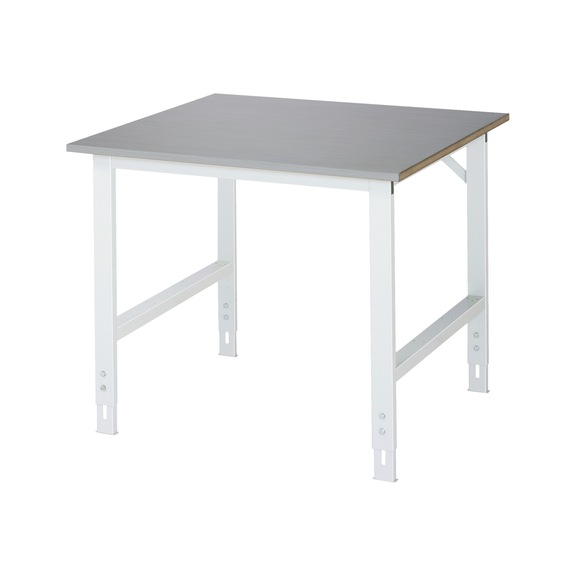 RAU Tom worktable, height-adjustable 1000x1000x760-1080 mm stainless steel top - Work table (technical)