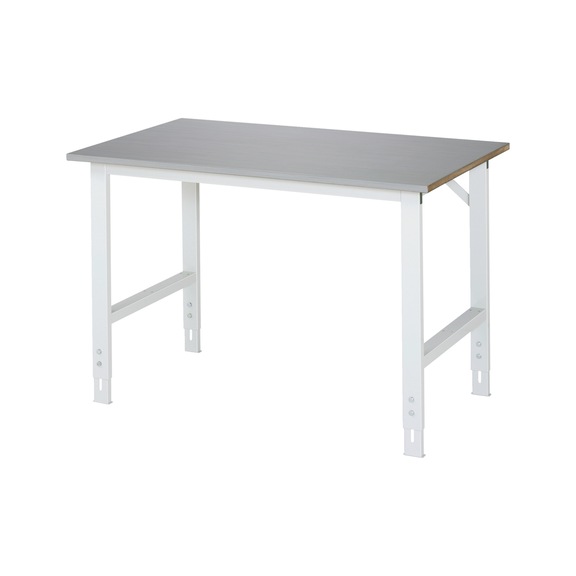 RAU worktable Tom height-adjustable 1250x800x760-1080 mm stainless steel sheet covering - Work table (technical)