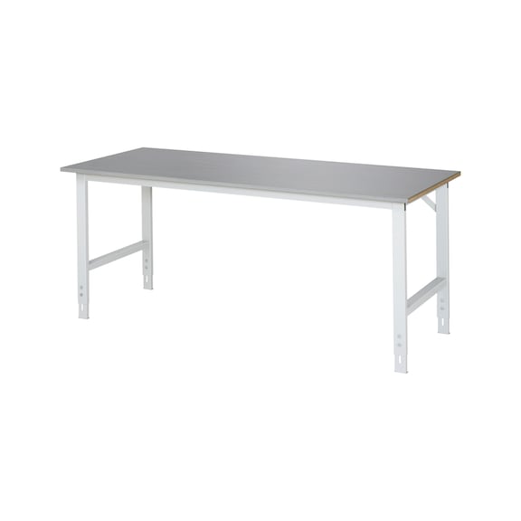 RAU worktable Tom height-adjustable 2000x800x760-1080 mm stainless steel sheet covering - Work table (technical)