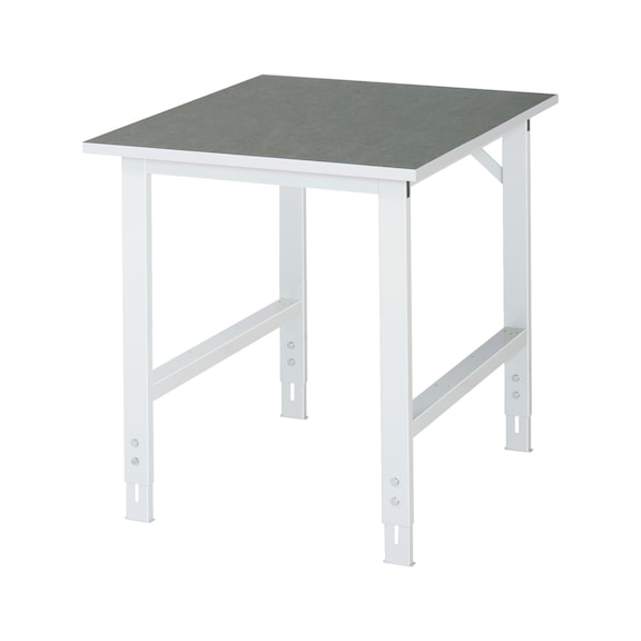 RAU work table Tom height-adjustable 750x1000x760-1080 mm linoleum worktop - Work table (technical)