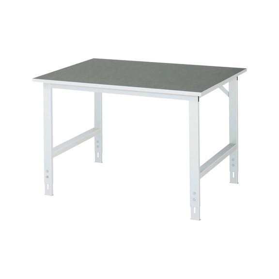 RAU work table Tom height-adjustable 1250x1000x760-1080 mm linoleum top - Work table (technical)