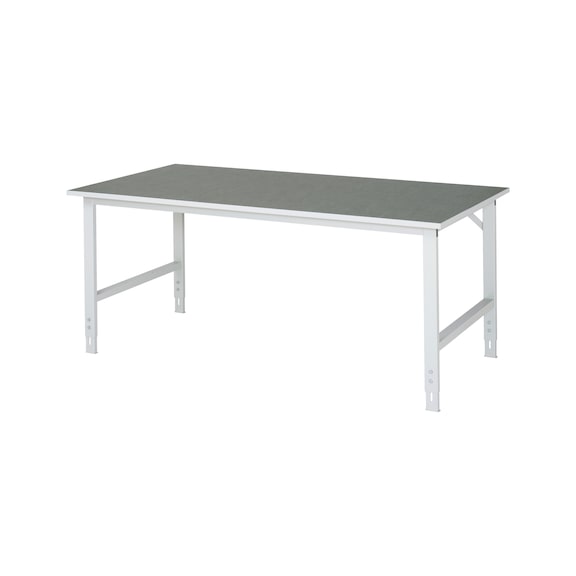 RAU work table Tom height-adjustable 2000x1000x760-1080 mm linoleum top - Work table (technical)