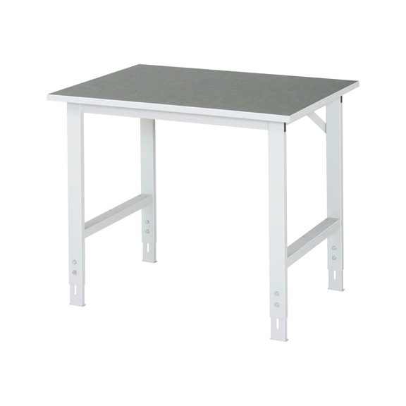 RAU work table Tom height-adjustable 1000x800x760-1080 mm linoleum top - Work table (technical)