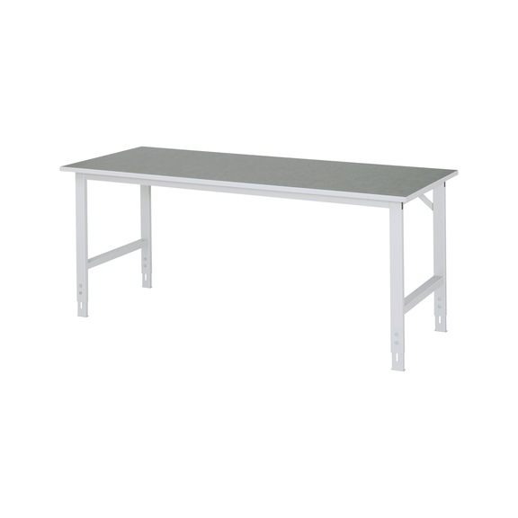 RAU work table Tom height-adjustable 2000x800x760-1080 mm linoleum top - Work table (technical)