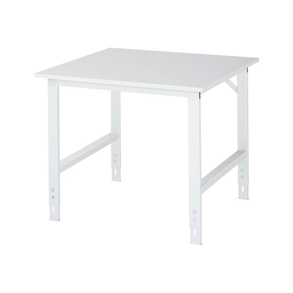 RAU work table Tom height-adjustable 1000x1000x760-1080 mm Discharge values EN61340 - Work table (technical)