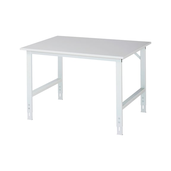 RAU work table Tom height-adjustable 1250x1000x760-1080 mm Discharge values EN61340 - Work table (technical)