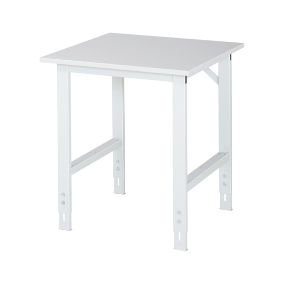 RAU work table Tom height-adjustable 750x800x760-1080 mm Discharge values EN61340 - Work table (technical)