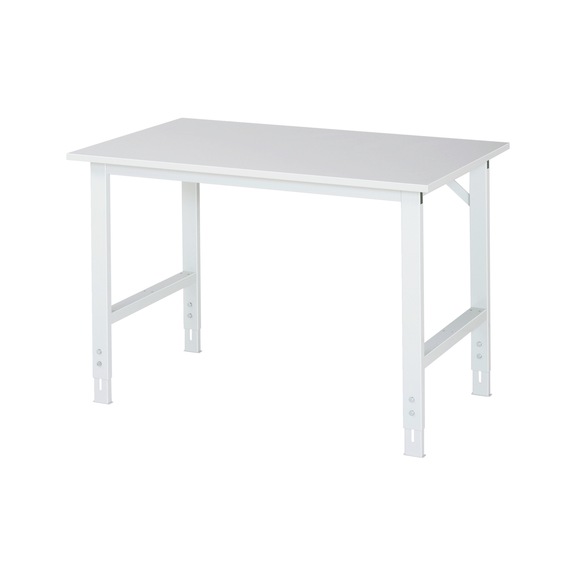 RAU work table Tom height-adjustable 1250x800x760-1080 mm Discharge values EN61340 - Work table (technical)