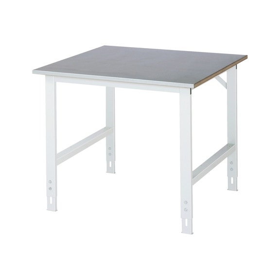RAU work bench Tom height-adjustable 1000x1000x760-1080 mm sheet steel top - Work table (technical)