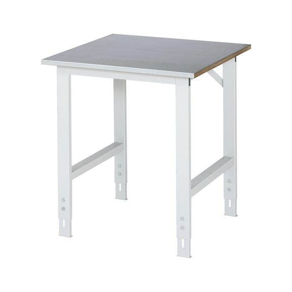 RAU Tom worktable, height-adjustable 750x800x760-1080 mm sheet steel surface - Work table (technical)