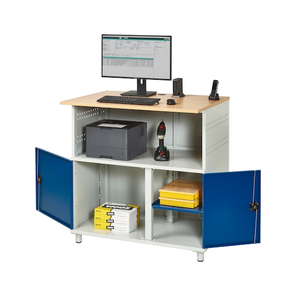 RAU Computer-Tisch 1023 1100x790x1130 mm Buche Dekor Arbeitsplatte 22 mm - Schrank/Gehäuse für PC, Monitor oder Peripherie