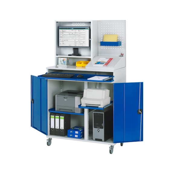 RAU Computer cabinet 67T with monitor housing 100x520x1895 mm mobile keyboard drawer - Cabinet/housing for PC, monitor or peripherals