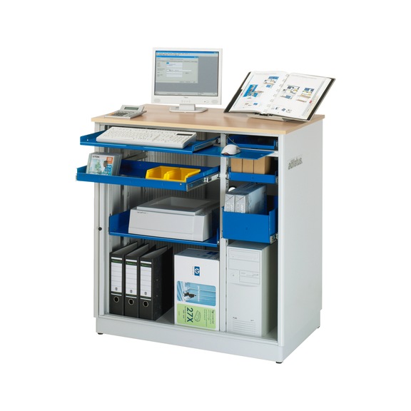 RAU Computer-Station 2600 1030x660x1100 mm beech decor worktop 22 mm - Cabinet/housing for PC, monitor or peripherals