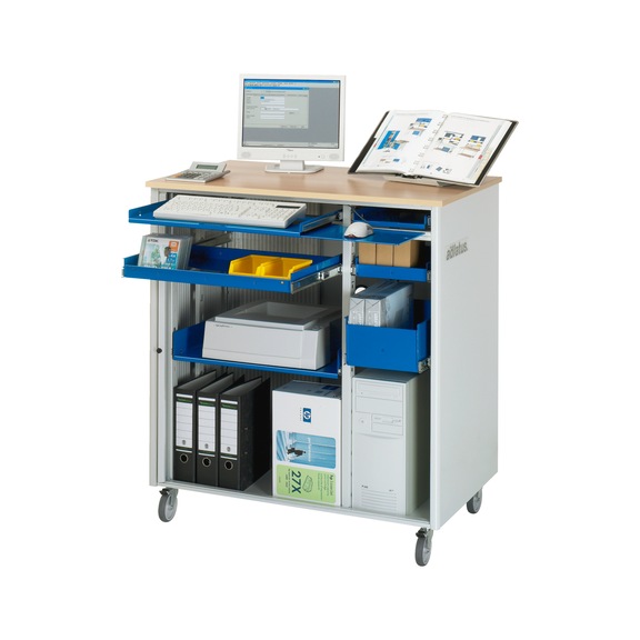 RAU Computer-Station 2650 1030x660x1140 mm Buche Dekor-Arbeitsplatte 22 mm - Schrank/Gehäuse für PC, Monitor oder Peripherie