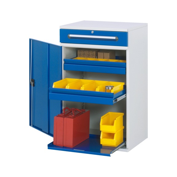 RAU Standing desk side cabinet 32 650x520x1060 mm 2 x internal drawer - Workshop cabinet