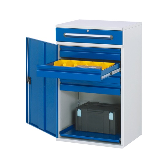 RAU Standing desk side cabinet 33 650x520x1060 mm 4 x inner drawer - Workshop cabinet