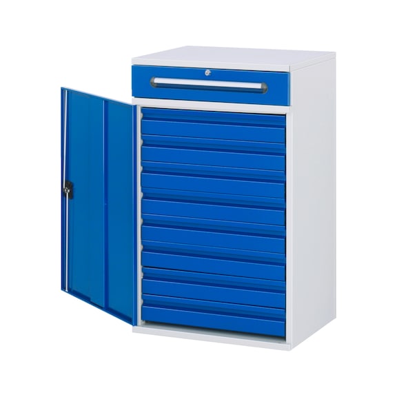 RAU Standing desk side cabinet 34 650x520x1060 mm 8 x internal drawers - Workshop cabinet