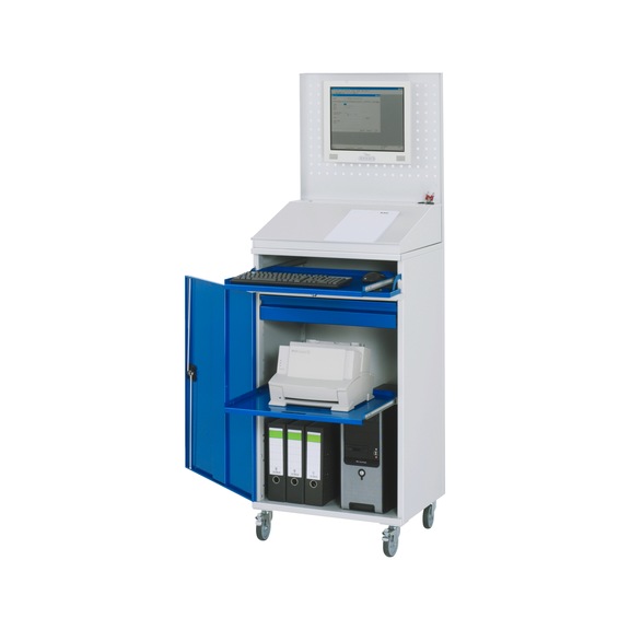 RAU Computer cabinet 61 65 x520x1895 mm mobile Perforated panel rear wall - Cabinet/housing for PC, monitor or peripherals