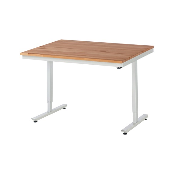 RAU Work table electrically height-adjustable 1250x1000x720-1120 mm Solid beech - Work table (technical)