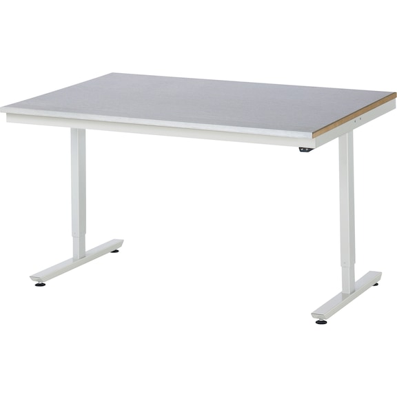 RAU work table electrically height-adjustable 1500x1000x720-1120 mm stainless steel sheet - Work table (technical)