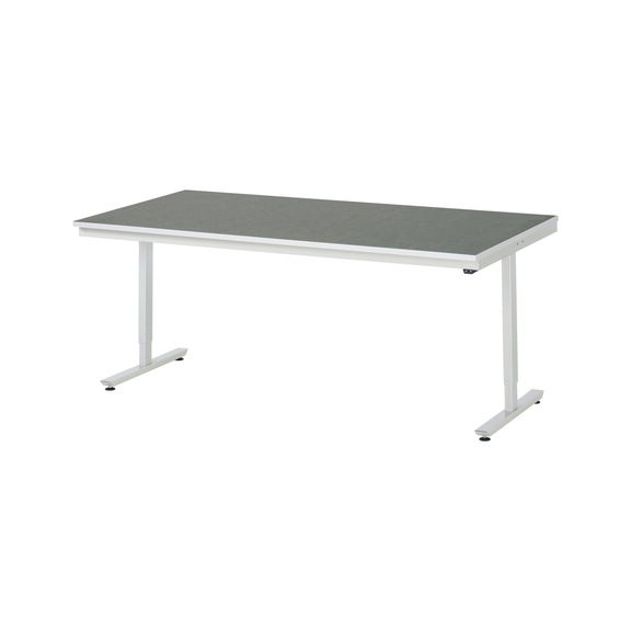 RAU work table electrically height-adjustable 2000x1000x720-1120mm linoleum top - Work table (technical)
