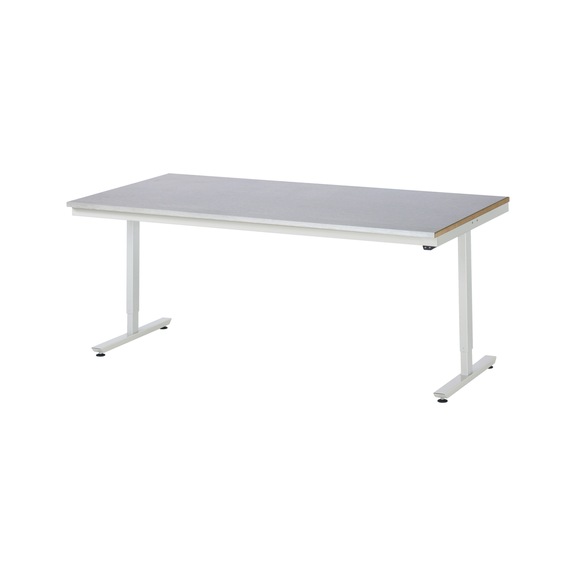 RAU work table electrically height-adjustable 2000x1000x720-1120 mm stainless steel sheet - Work table (technical)